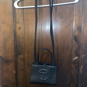 Telfar small black shopping bag